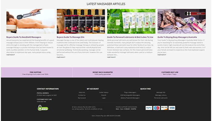 Alternative Footer Section
